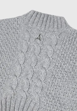 Cropped Cable Knit Jumper