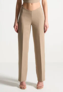 Curved Waist Tailored Trousers