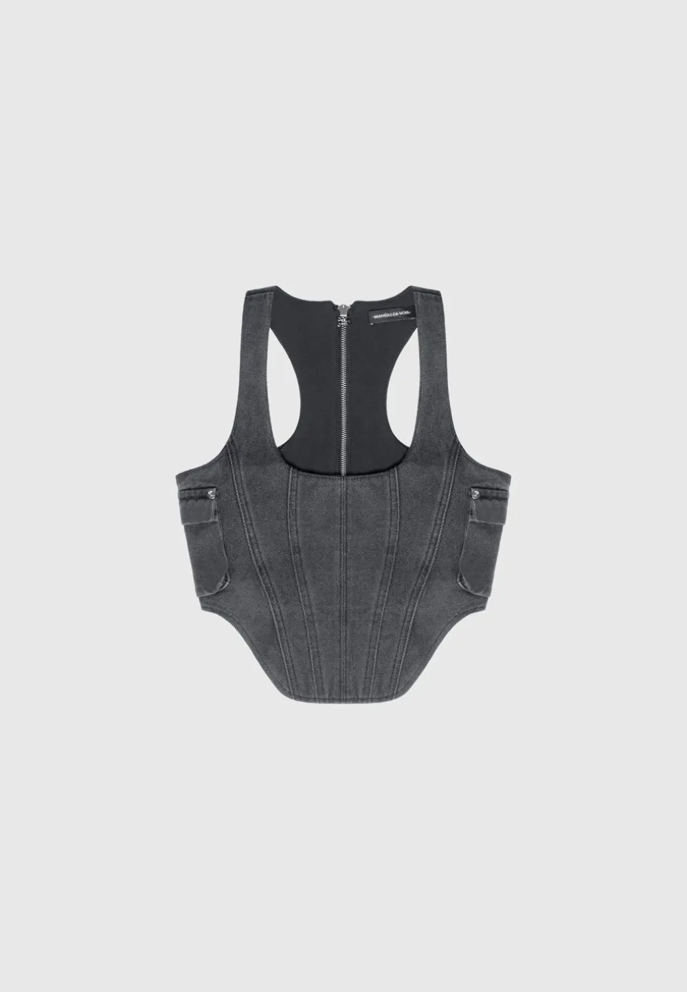 Denim Cargo Corset Top