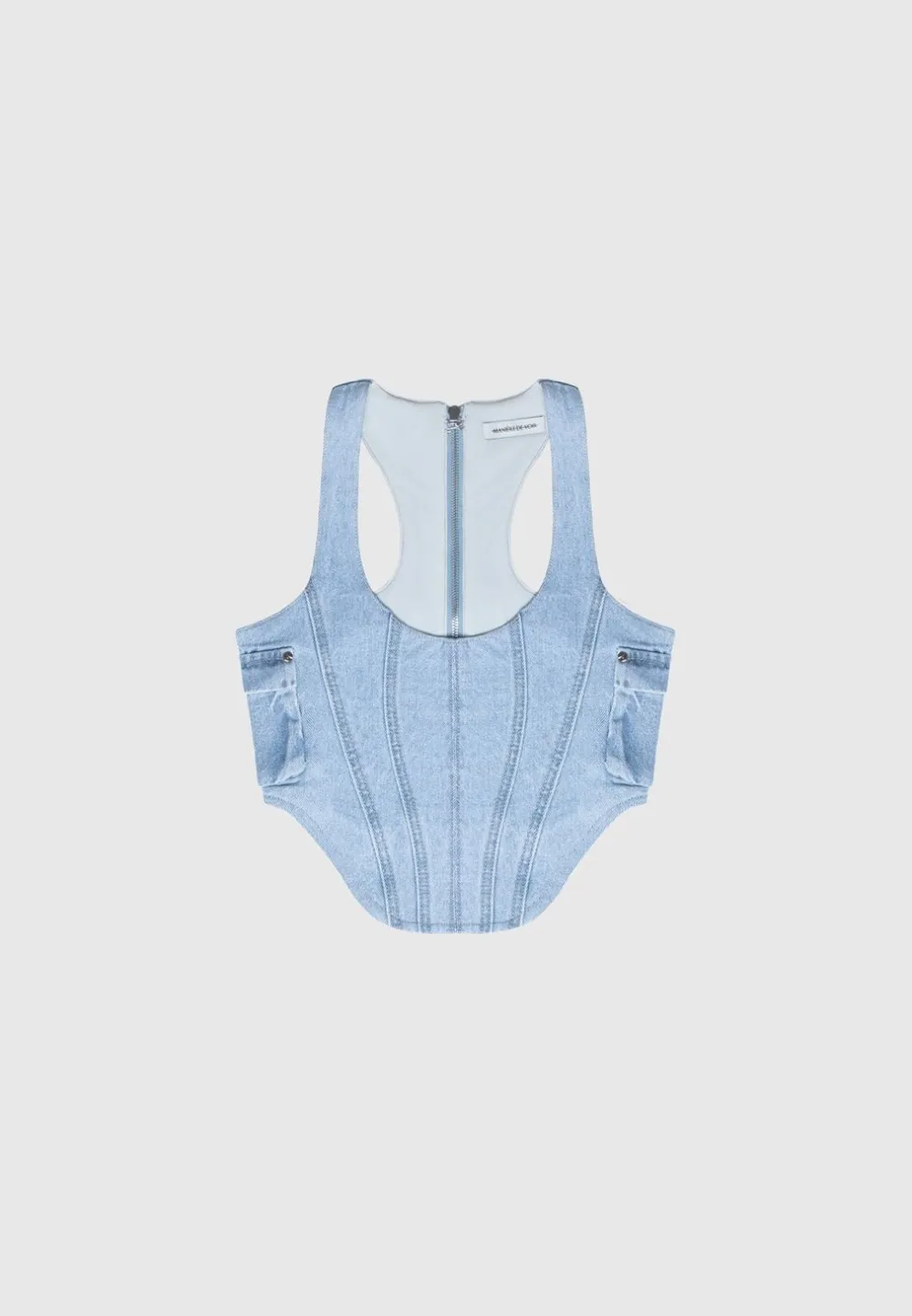 Denim Cargo Corset Top