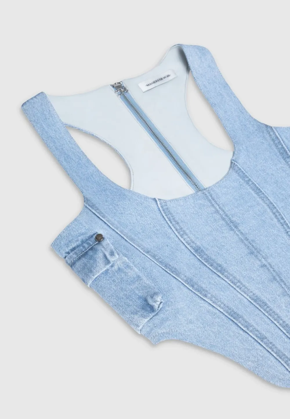 Denim Cargo Corset Top