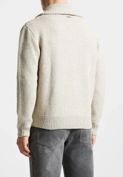 Diagonal Knit Cardigan