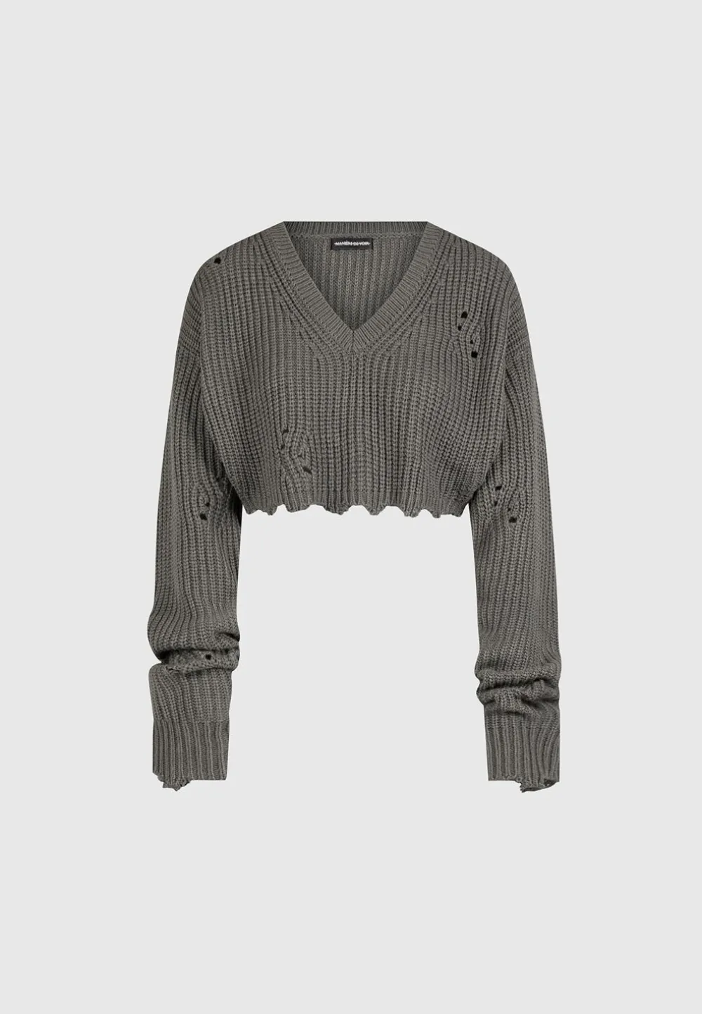 Distressed Knit Crop Jumper