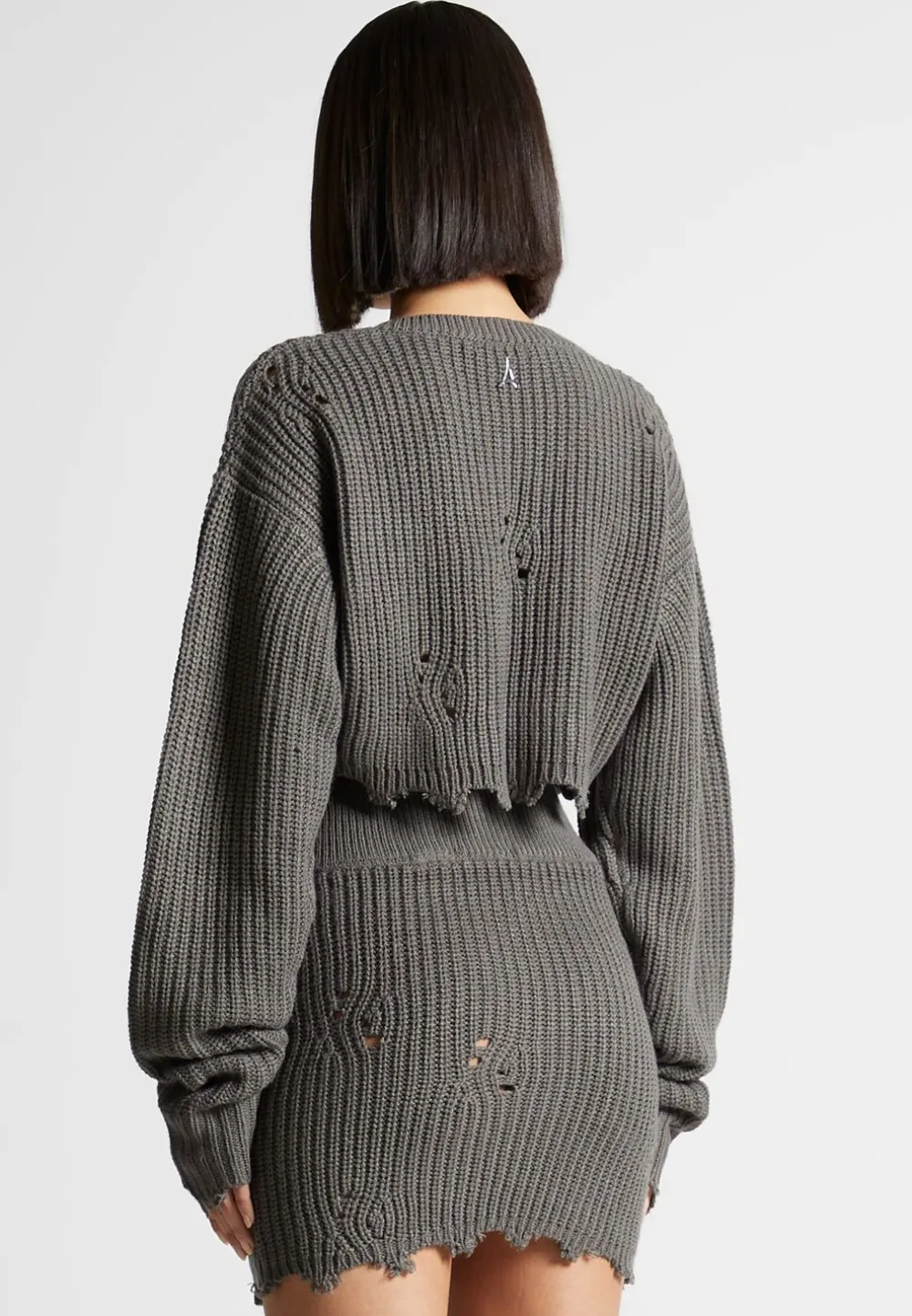 Distressed Knit Crop Jumper