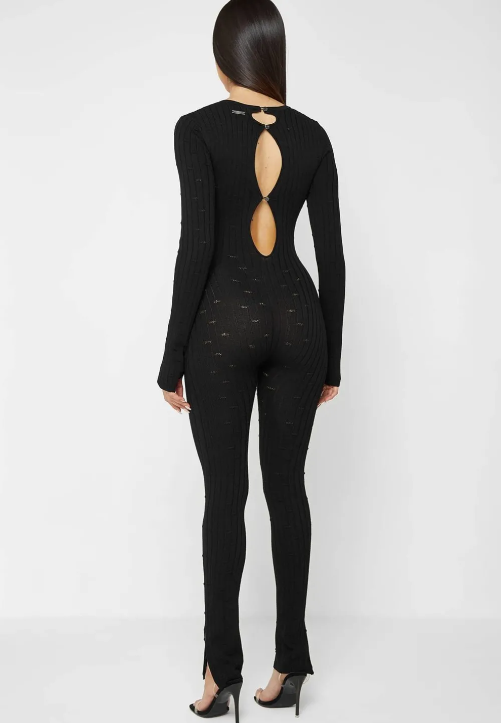 Distressed Knitted Cut Out Jumpsuit