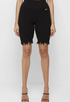 Distressed Knitted Cycling Shorts
