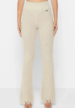 Distressed Knitted Fit And Flare Leggings