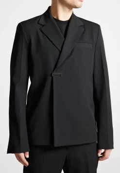 Double Breasted Pinstripe Suit Jacket