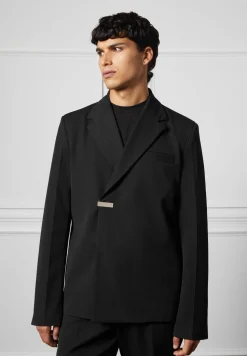 Double Breasted Pinstripe Suit Jacket