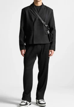 Double Breasted Tailored Cropped Blazer