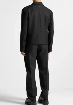 Double Breasted Tailored Cropped Blazer