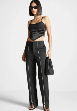 Draped Satin Corset Top