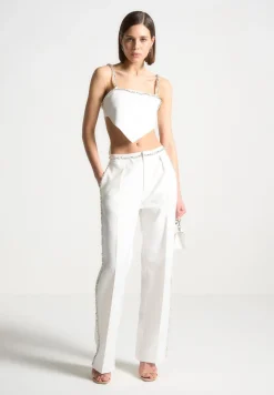 Embellished Strap Handkerchief Top