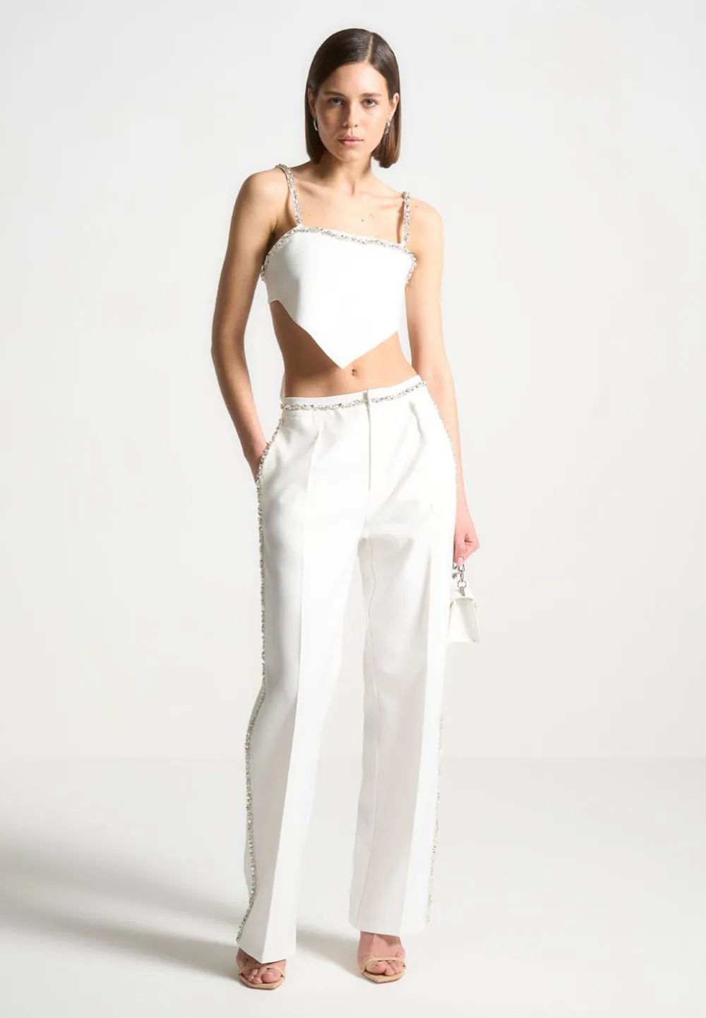 Embellished Strap Handkerchief Top