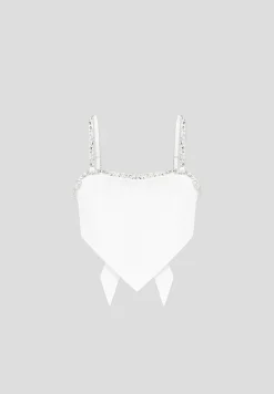 Embellished Strap Handkerchief Top