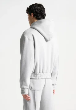 Eternel 420Gsm Eiffel Embossed Zip Hoodie