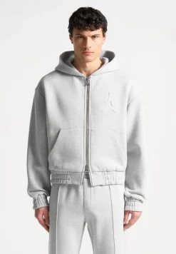 Eternel 420Gsm Eiffel Embossed Zip Hoodie