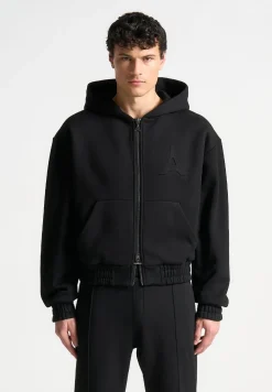 Eternel 420Gsm Eiffel Embossed Zip Hoodie