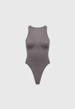 Eternelle Sheer Racer Neck Bodysuit