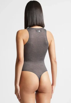 Eternelle Sheer Racer Neck Bodysuit