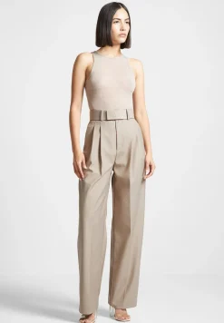 Eternelle Sheer Racer Neck Bodysuit