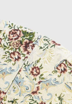 Floral Jacquard Bardot Corset Top