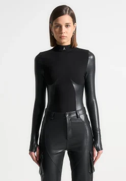 High Neck Long Sleeve Bodysuit