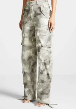 High Waisted Camo Cargo Pants