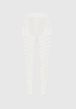 High Waisted Knitted Spiral Contour Leggings