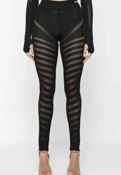 High Waisted Knitted Spiral Contour Leggings