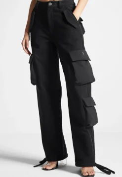 High Waisted Loopback Cargo Pants