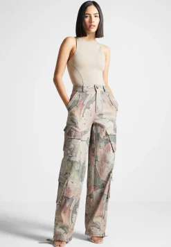 High Waisted Renaissance Camo Cargo Pants