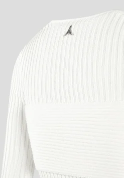 3-In-1 Knit Overlay Bandeau Cardigan