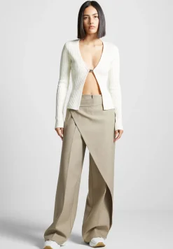 3-In-1 Knit Overlay Bandeau Cardigan