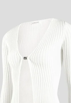 3-In-1 Knit Overlay Bandeau Cardigan