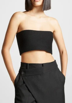 3-In-1 Knit Overlay Bandeau Cardigan