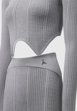 2-In-1 Long Sleeve Knitted Midaxi Dress