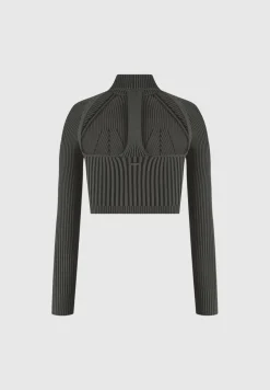 Knitted Backless Corset Top