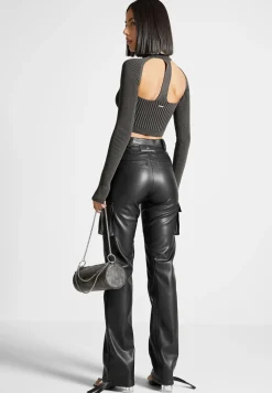 Knitted Backless Corset Top