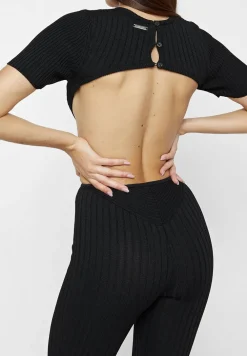 Knitted Backless Jumpsuit