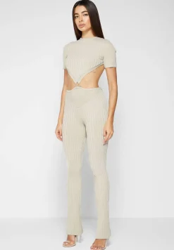 Knitted Backless Jumpsuit
