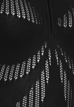 Knitted Contour Jumpsuit With Sleeves