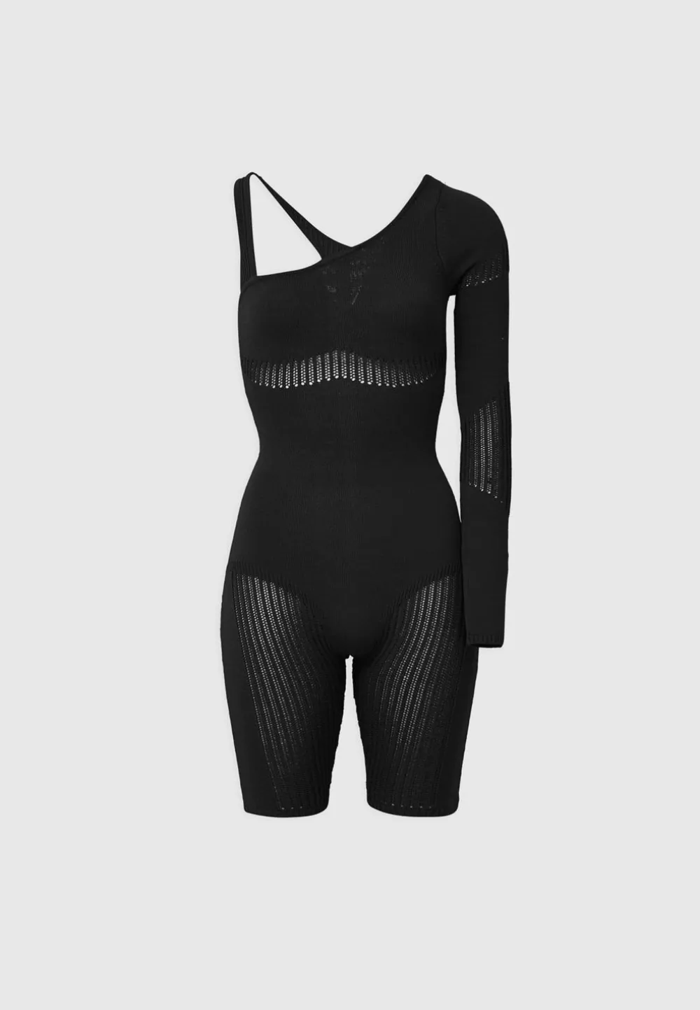 Knitted Contour One Sleeve Playsuit