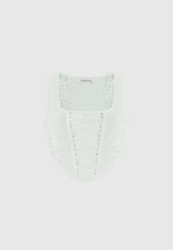 Knitted Lace Up Corset Top