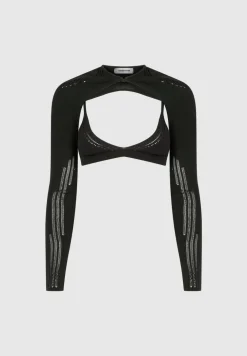 Knitted Sleeve Overlay With Bralette