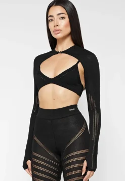 Knitted Sleeve Overlay With Bralette