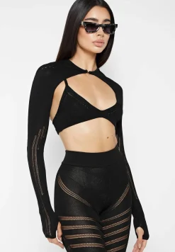 Knitted Sleeve Overlay With Bralette