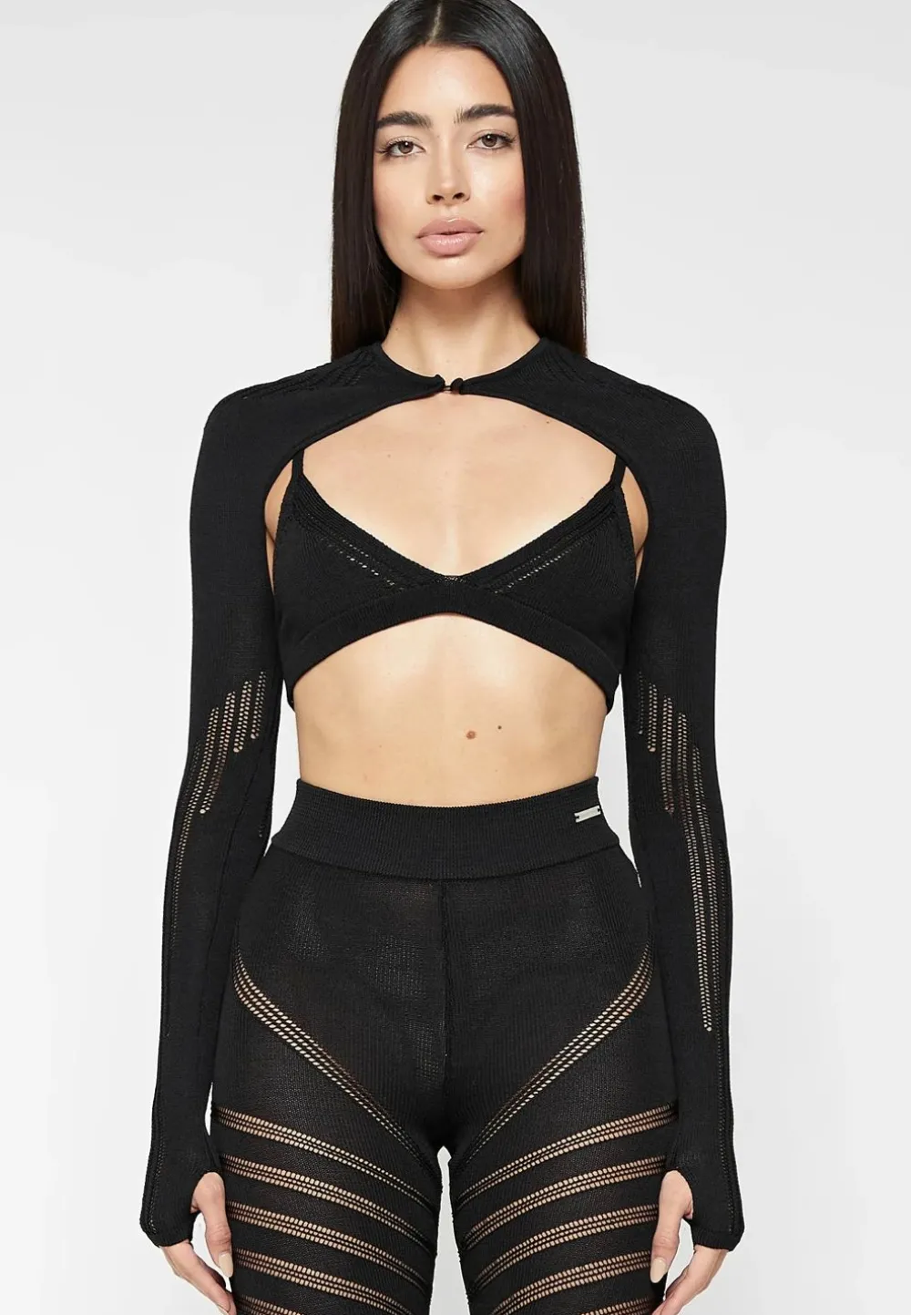 Knitted Sleeve Overlay With Bralette