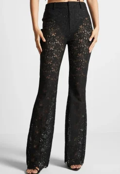 Lace Fit And Flare Trousers
