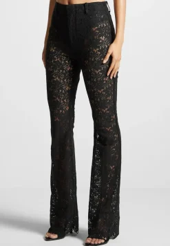 Lace Fit And Flare Trousers
